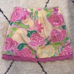 Lilly Pulitzer mini skirt with scallop hem